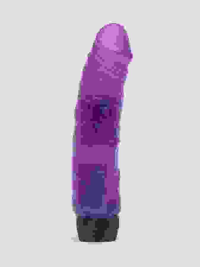 BASICS Classic Realistic Dildo Vibrator 6.5 Inch, Purple, hi-res